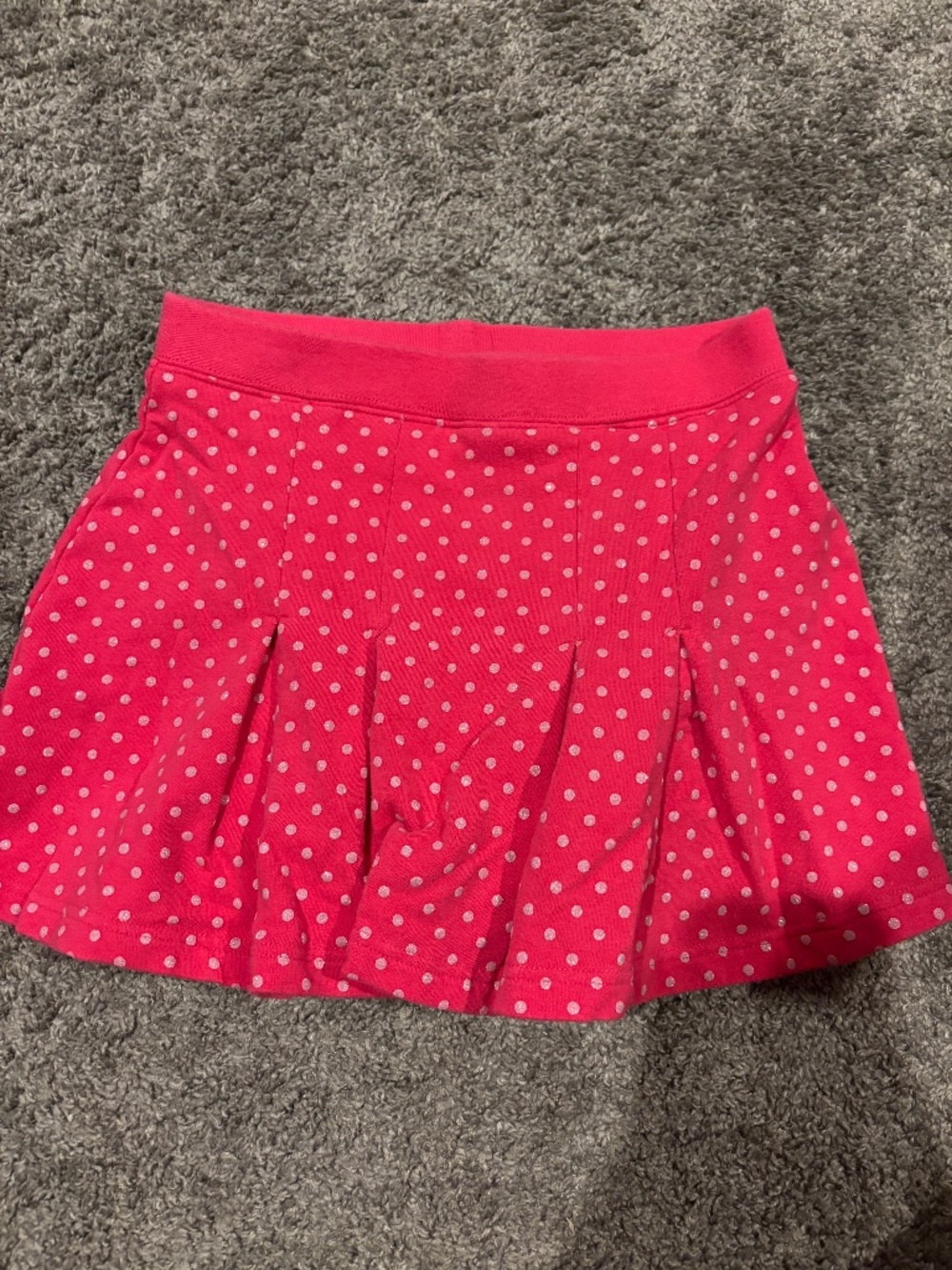Gap Kids Girls Hot Pink Polka Dot Pleated Skirt